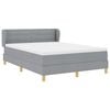 vidaXL Boxspringbed met matras Lichtgrijs 160 x 200 cm Stof
