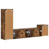 vidaXL Tv-meubelset Wandgemonteerd 4 pcs Gerookt eiken Bewerkt hout