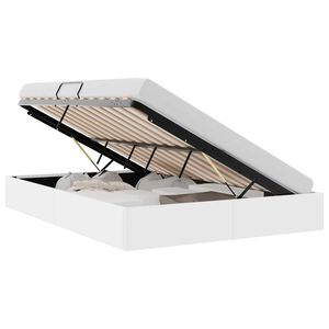 vidaXL Opslag bed met opslag Puur Wit 137 x 190 cm Kunstleer