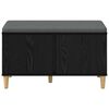vidaXL Halbank met kussen met opslag Zwart Eiken 80 x 38 x 46 cm