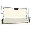 vidaXL Voetbal reboundnet 183x85x120 cm polyester zwart en geel