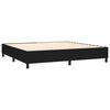 vidaXL Boxspring met matras en LED stof zwart 200x200 cm