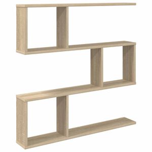 vidaXL Wandplank Sonoma Eiken 80 x 12 x 79,5 cm Bewerkt hout