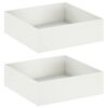 vidaXL Plantenbak 2 st Wit 100 x 100 x 30 cm Koudgewalst staal