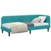 vidaXL Hoekbedframe met hoofdeinde Turquoise 80 x 200 cm Fluweel