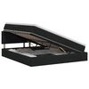 vidaXL Opbergbed met matras met hoofdeinde Zwart 160 x 200 cm fluweel