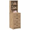 vidaXL Highboard artisanaal eikenkleurig 40 x 41 x 135 cm Bewerkt hout