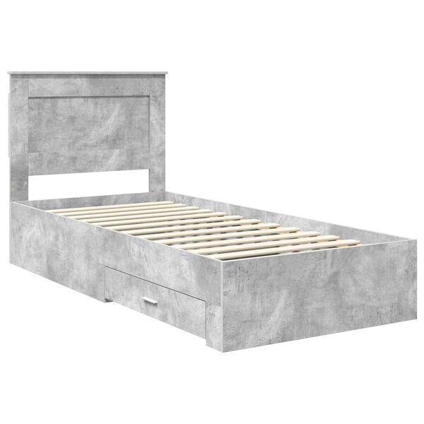 vidaXL Bedframe met lade met hoofdeinde met opslag Bewerkt hout