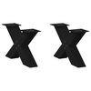 vidaXL Salontafelpoten 2 st X-vormig 60x(30-31) cm staal zwart