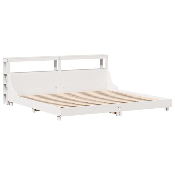vidaXL Bedframe zonder matras massief grenenhout wit 200x200 cm