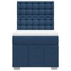 vidaXL Boxspring met matras stof blauw 90x200 cm