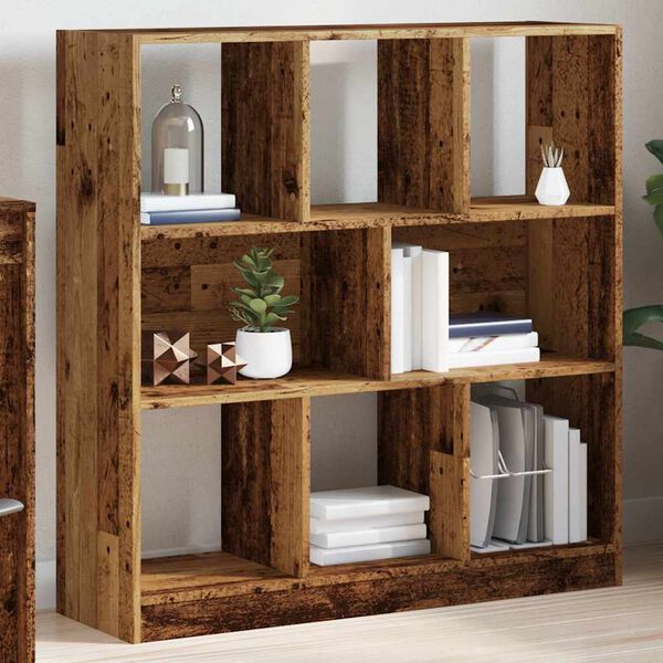 vidaXL Boekenkast 97,5x29,5x100 cm bewerkt hout oud houtkleurig