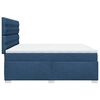vidaXL Boxspring met matras stof blauw 200x200 cm