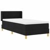 vidaXL Boxspringbed met matras Zwart 200 x 100 cm Polyester