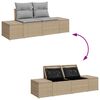 vidaXL Tuin Sofa Set met kussen 7 pcs Beige en Licht Grijs poly rattan