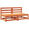 vidaXL Tuinbank zonder armleuning 2 st 70x70x67 cm grenenhout wasbruin