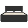 vidaXL Bedframe met hoofdeinde Zwart 150 x 200 cm Bewerkt hout