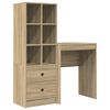 vidaXL Bureau met lade met plank met opslag 2 pcs Sonoma Eiken