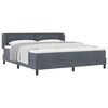 vidaXL Boxspringbed met hoofdeinde Donkergrijs 180 x 200 cm Fluweel