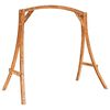 vidaXL Schommelframe massief gebogen hout met teakafwerking