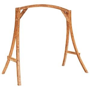 vidaXL Schommelframe massief gebogen hout met teakafwerking