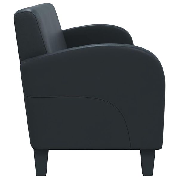 vidaXL Driezitsbank kunstleer zwart