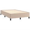 vidaXL Boxspring met matras kunstleer cappuccinokleurig 120x190 cm