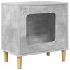 vidaXL Kattenhuis Betongrijs 51 x 30 x 52 cm Bewerkt hout