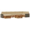 vidaXL Buiten bankenset met kussen 8 pcs Natuurlijk en Beige
