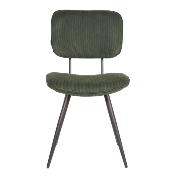 LABEL51 Eetkamerstoelen 2 st Vic 49x60x87 cm legergroen