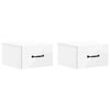 vidaXL Wandbeugel Bedkast 2 st Hoogglans Wit 34,5 x 33 x 20 cm