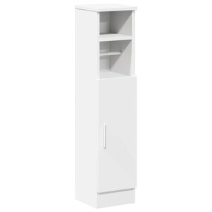 vidaXL Badkamerkast met rolhouder 20,5x22x90 cm wit
