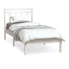 vidaXL Bedframe massief hout wit 90x190 cm