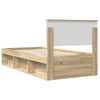 vidaXL Bedframe met hoofdeinde Sonoma 90 x 190 cm Bewerkt hout