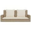 vidaXL Schommelbank met kussens 119x56x48 cm poly rattan beige