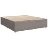 vidaXL Boxspring met matras stof taupe 200x200 cm