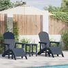 vidaXL Tuin Lounge Meubels 2 pcs Marineblauw 74 x 82 x 90cm Kunststof