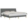 vidaXL Bedframe met hoofdeinde Donkergrijs 100 x 203 cm Stof