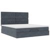 vidaXL Ottoman bed met matrassen 160x200cm fluweel donkergrijs