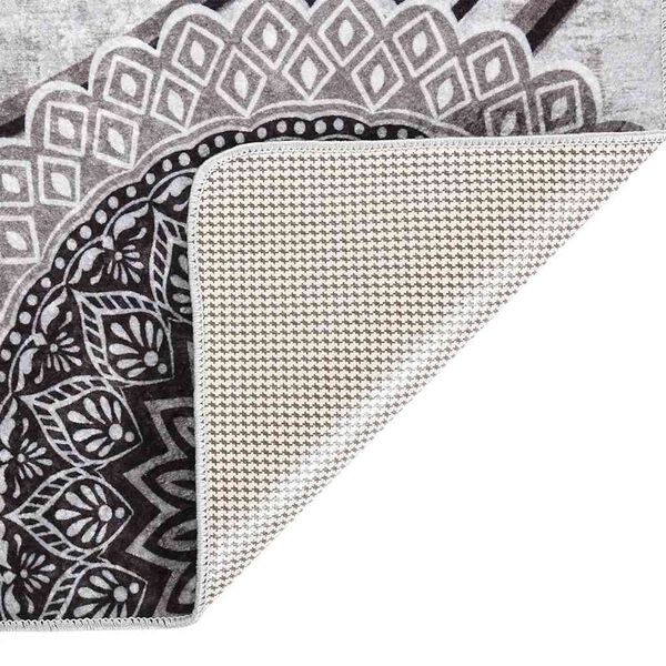 vidaXL Vloerkleed wasbaar anti-slip 80x150 cm meerkleurig