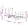vidaXL Bedframe met hoofd- en voeteneinde metaal wit 90x200 cm