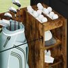 vidaXL Golfkast met wiel Effen Gerookt eiken 120 x 45 x 98 cm