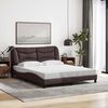 vidaXL Bedframe zonder matras "Hvar" stof donkerbruin 160x200 cm