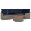 vidaXL Tuinbankenset 6 st Grijs poly rattan