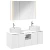 vidaXL Badkamerkastenset 4 pcs Wit Bewerkt hout