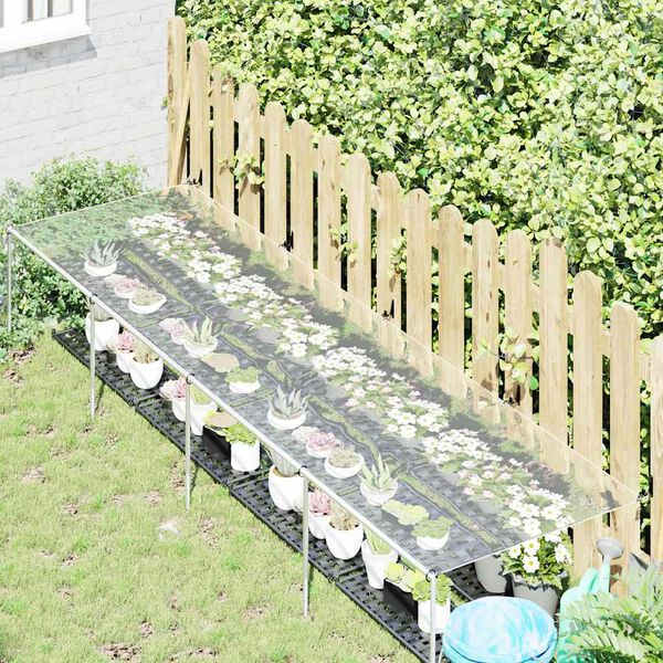 vidaXL Plantenafdekking met zeilringen 1x4 m PVC