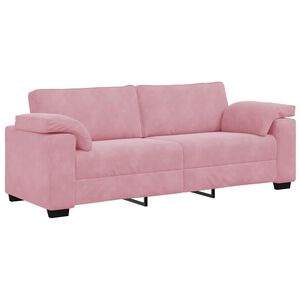 vidaXL 3-zitsbank roze 220x77x82 cm fluweel