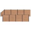 vidaXL Hek set 9 st 1484 x 186 cm WPC en Aluminium Bruin