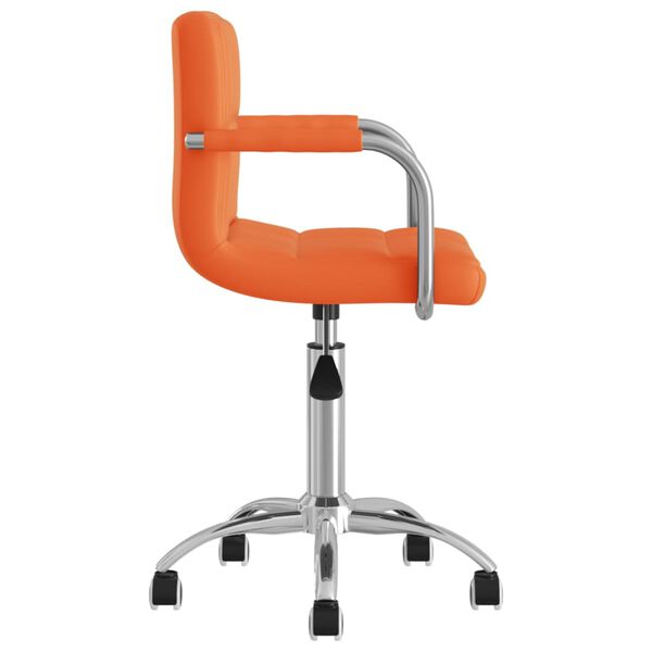 vidaXL Eetkamerstoelen draaibaar 4 st kunstleer oranje