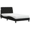 vidaXL Bed met matras stof zwart 100x200 cm